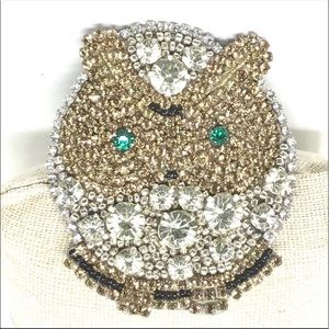 SALE‼️BOHO CHIC COUTURE CRYSTAL & BEADED OWL PIN